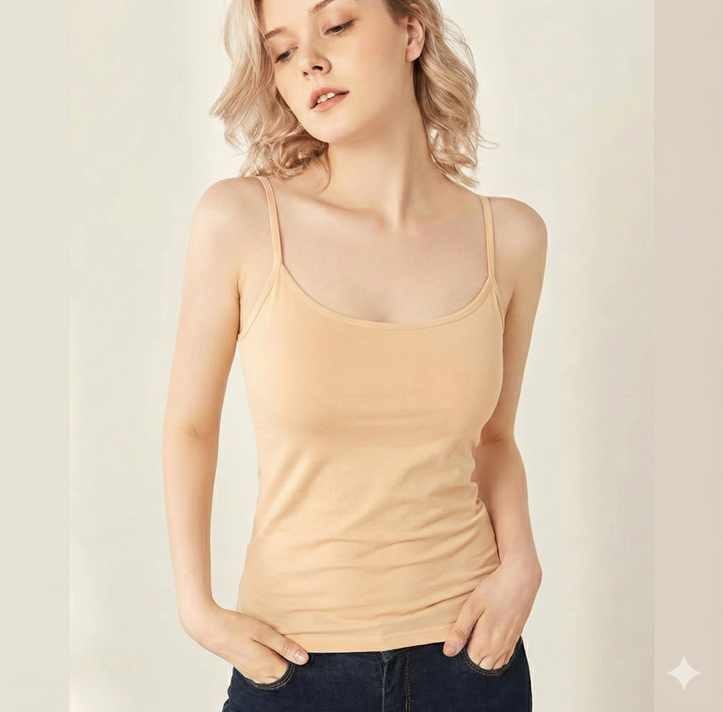 Padded Camisole Top with Built-In Bra