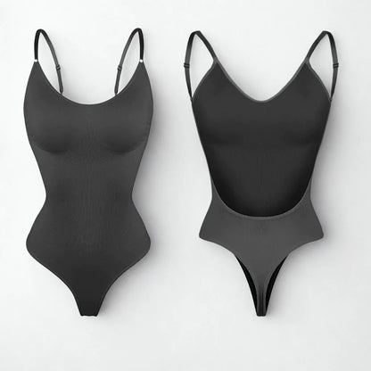Two black swimsuits on a white background